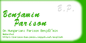 benjamin parison business card